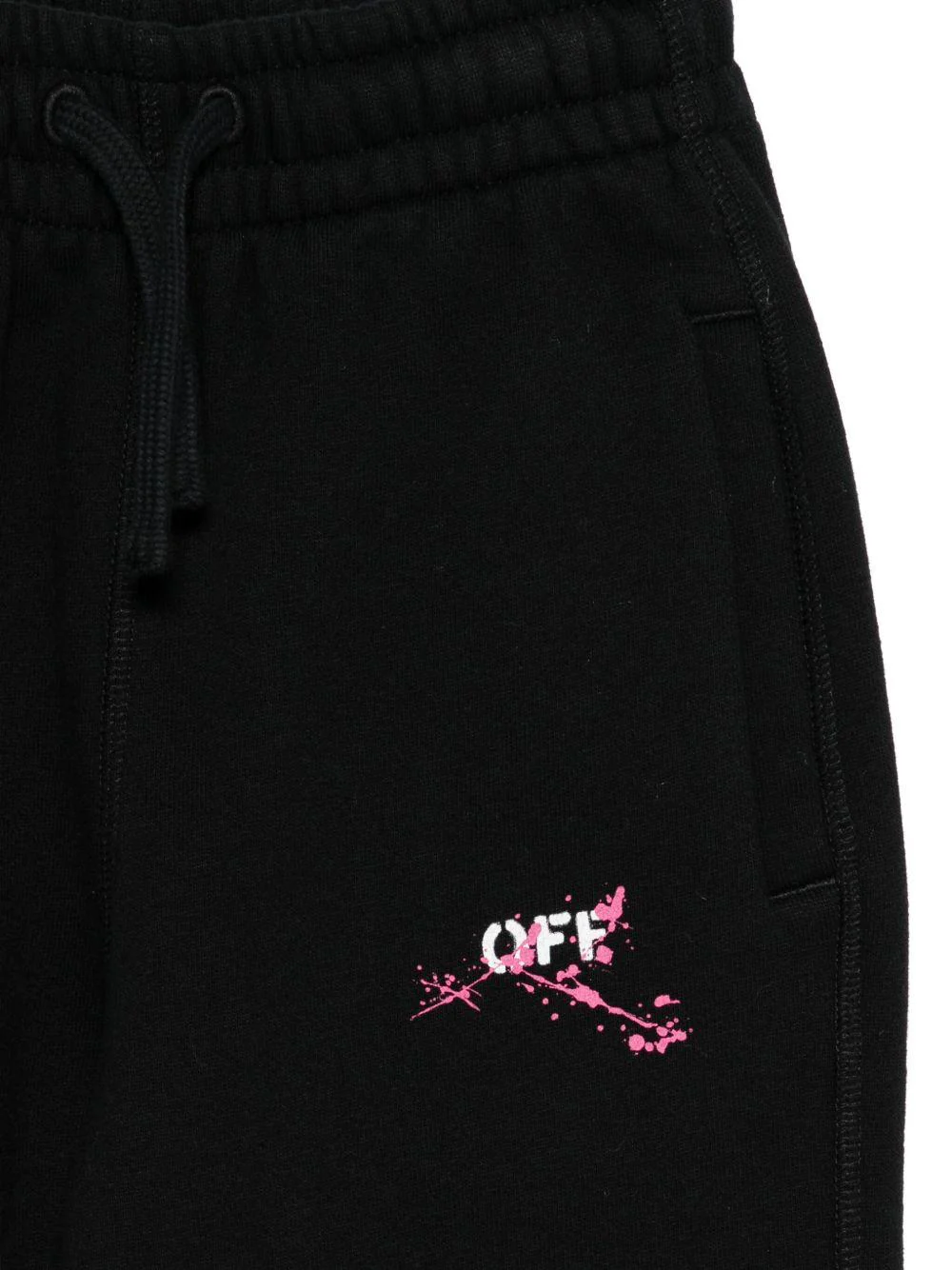 Pantaloni da tuta per bambina Off-White Kids neri con stampa del logo - Image 2