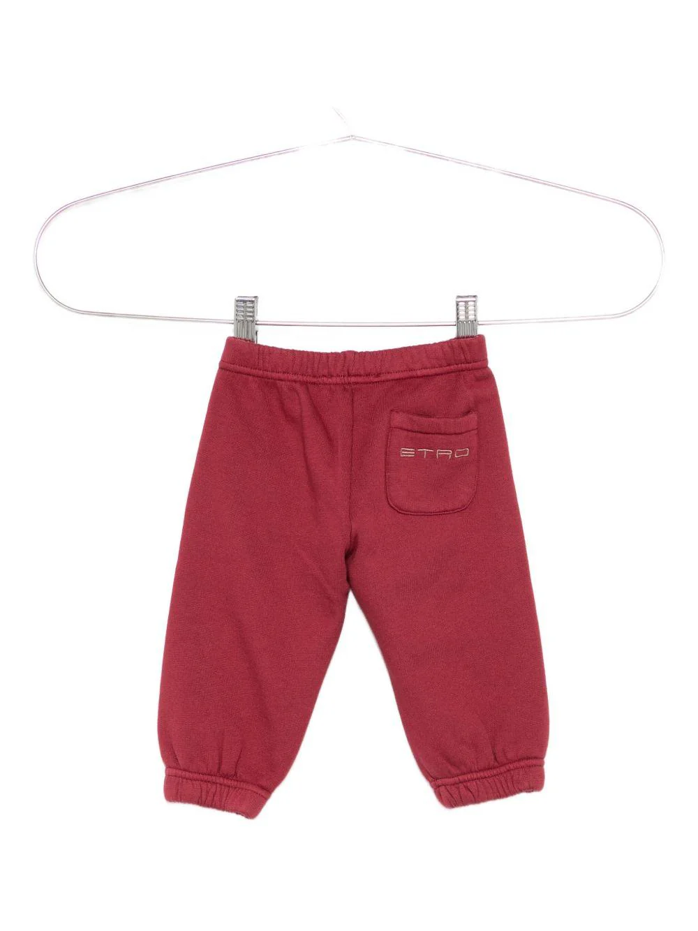 Pantaloni da tuta per neonato ETRO KIDS rossi con logo ricamato - Image 2