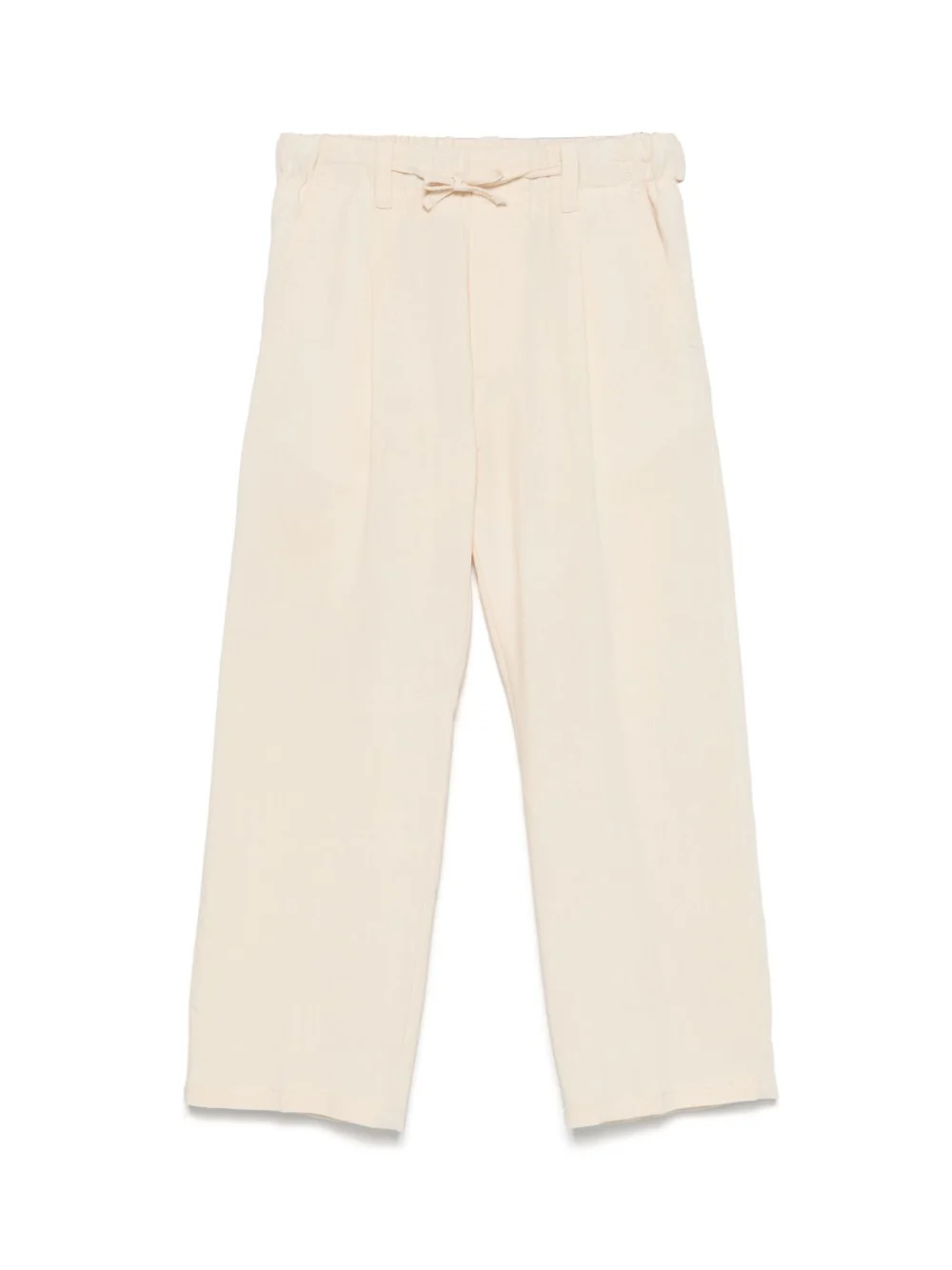 Pantaloni dritti per bambino Paolo Pecora Kids beige con coulisse