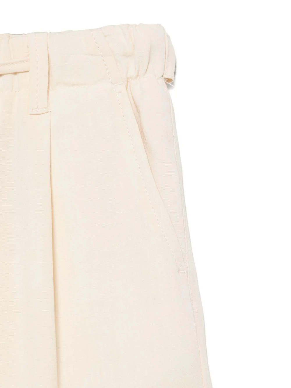 Pantaloni dritti per bambino Paolo Pecora Kids beige con coulisse - Image 2
