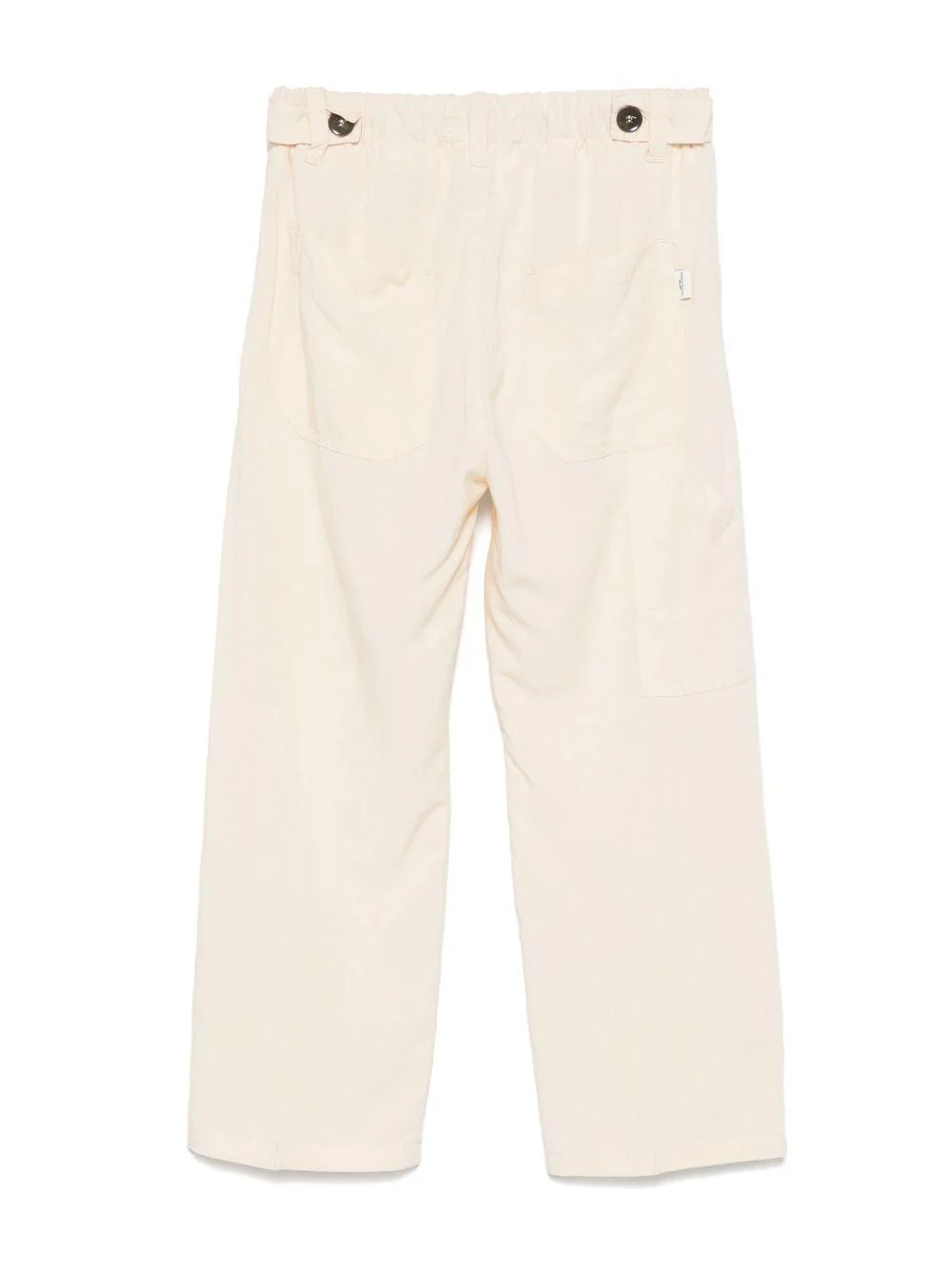 Pantaloni dritti per bambino Paolo Pecora Kids beige con coulisse - Image 3