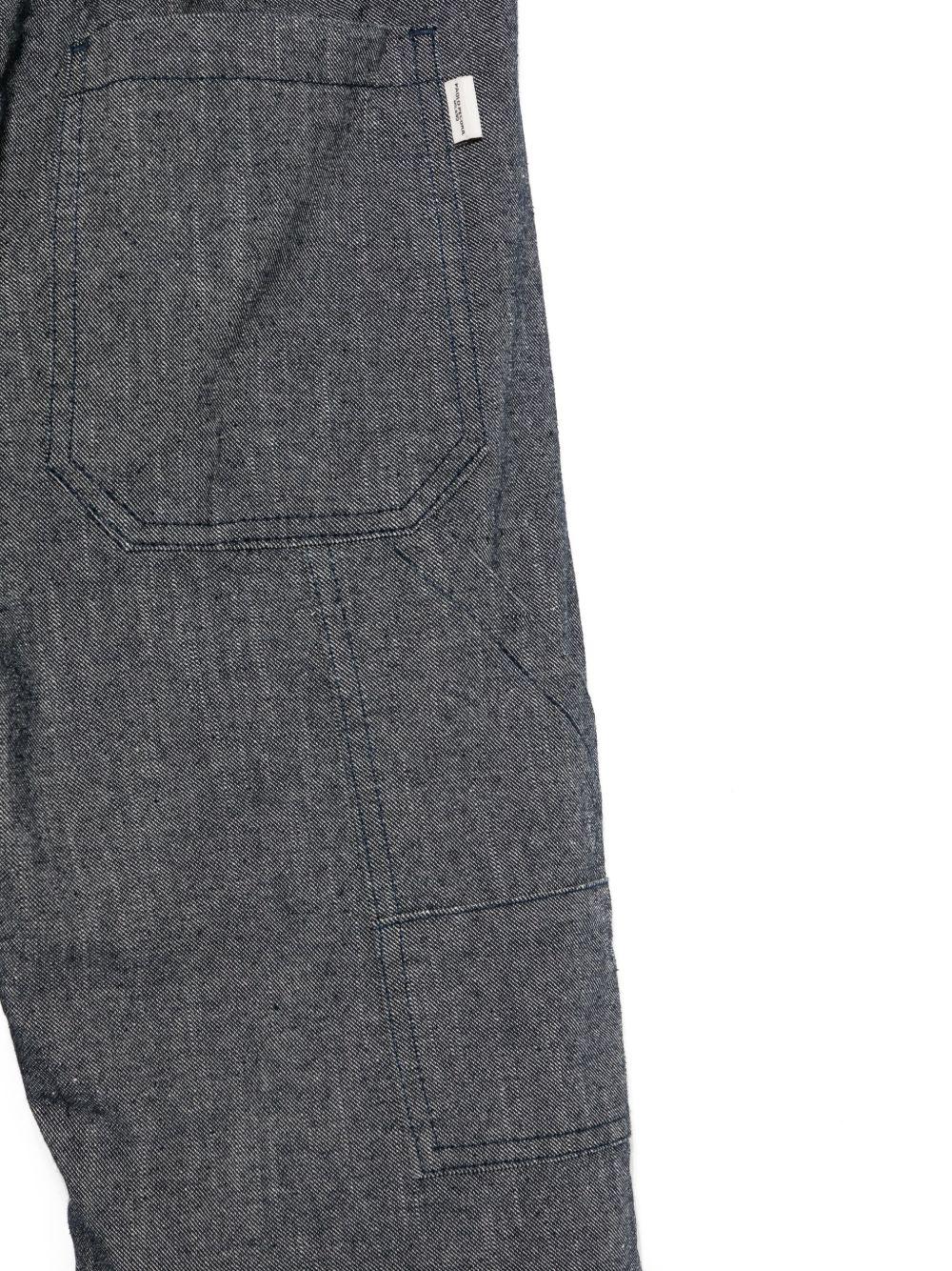 Pantaloni dritti per bambino Paolo Pecora Kids grigio con coulisse - Image 3