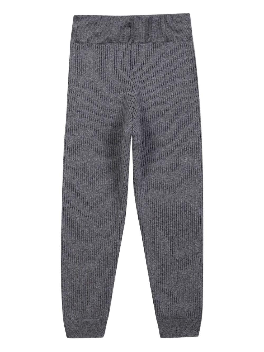 Pantaloni per bambina Chloé Kids grigi con gamba affusolata - Image 2