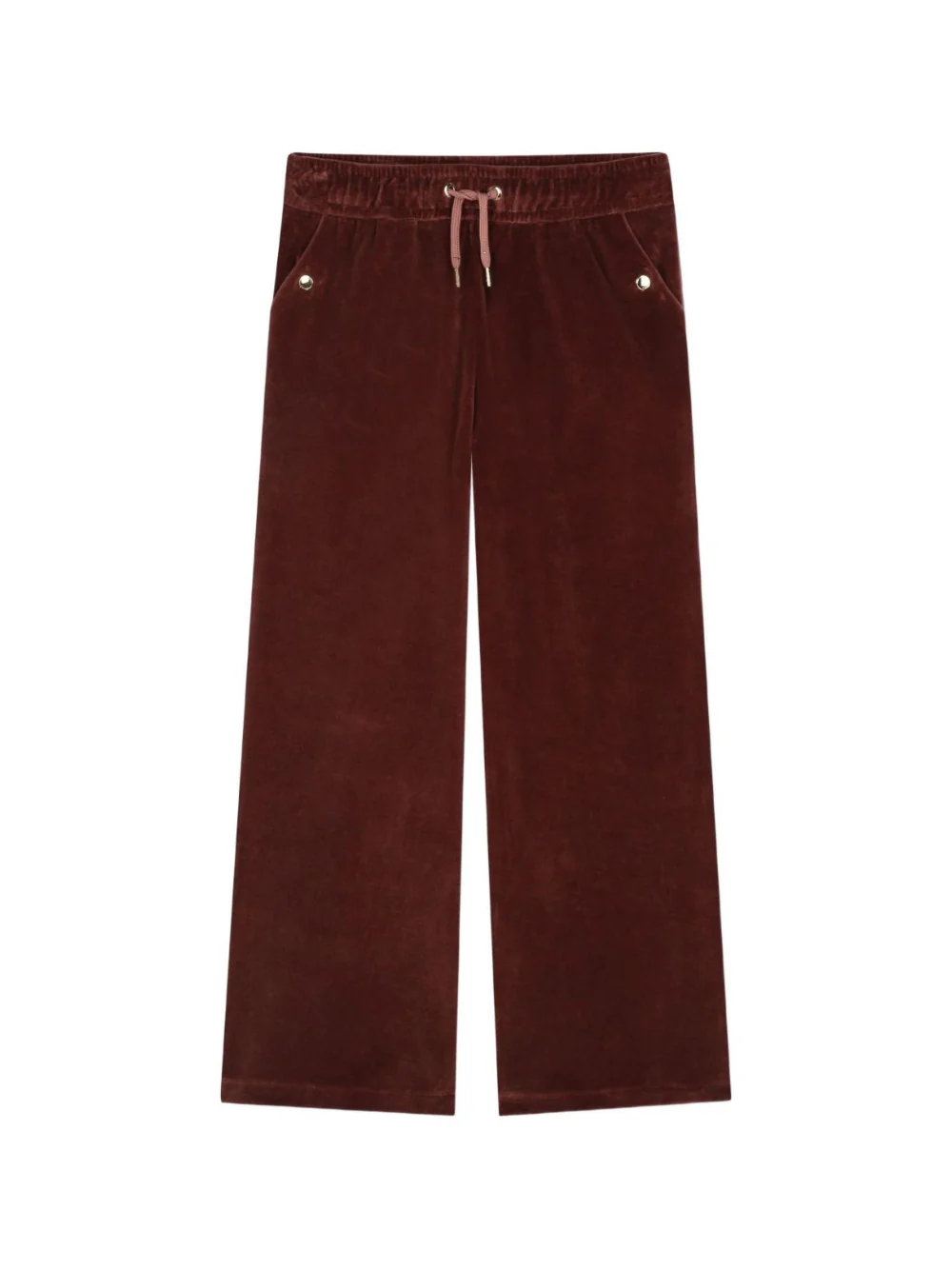Pantaloni per bambina Chloé Kids rossi con vita elasticizzata con coulisse