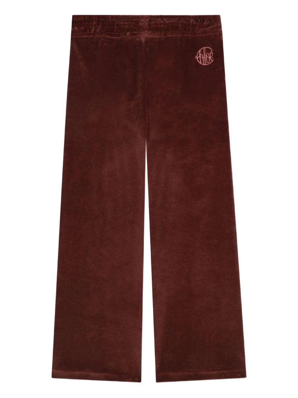 Pantaloni per bambina Chloé Kids rossi con vita elasticizzata con coulisse - Image 2