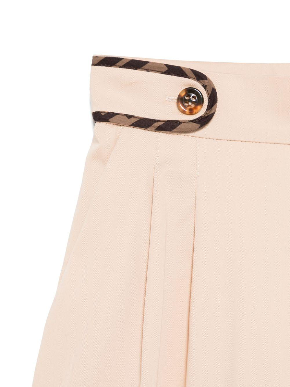 Pantaloni per bambina Fendi Kids beige modello svasato - Image 3