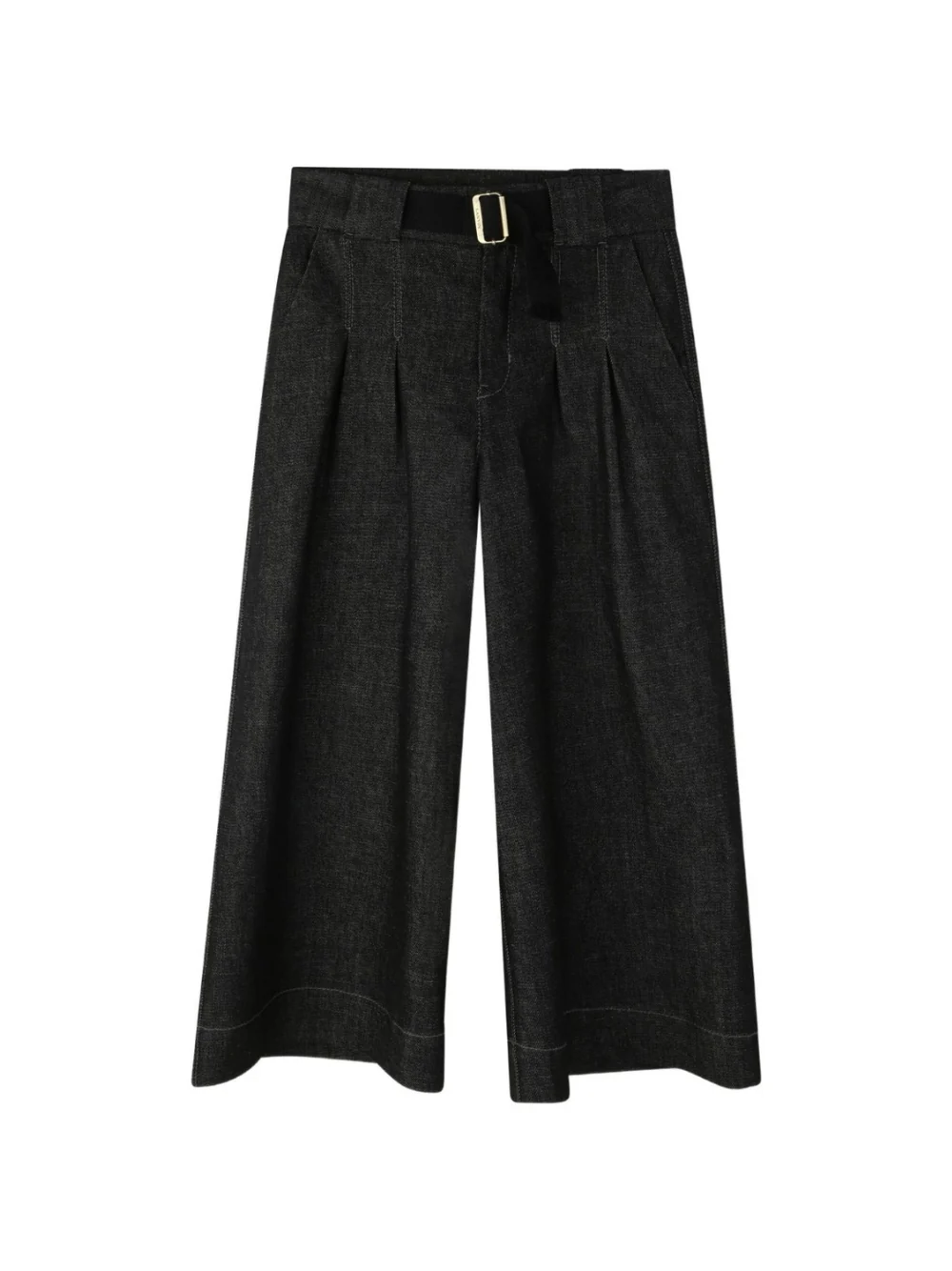 Pantaloni per bambina Lanvin Enfant blu con dettaglio fibbia