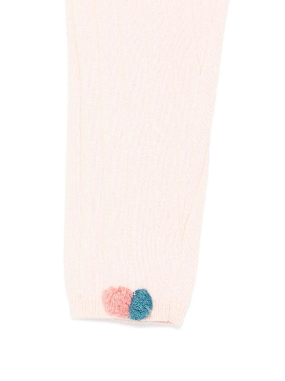 Pantaloni per bambina Louise Misha rosa con pompon colorati - Image 3