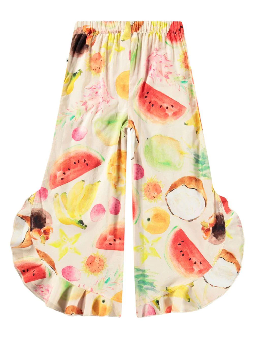Pantaloni per bambina Molo Aretha beige con stampa grafica - Image 2