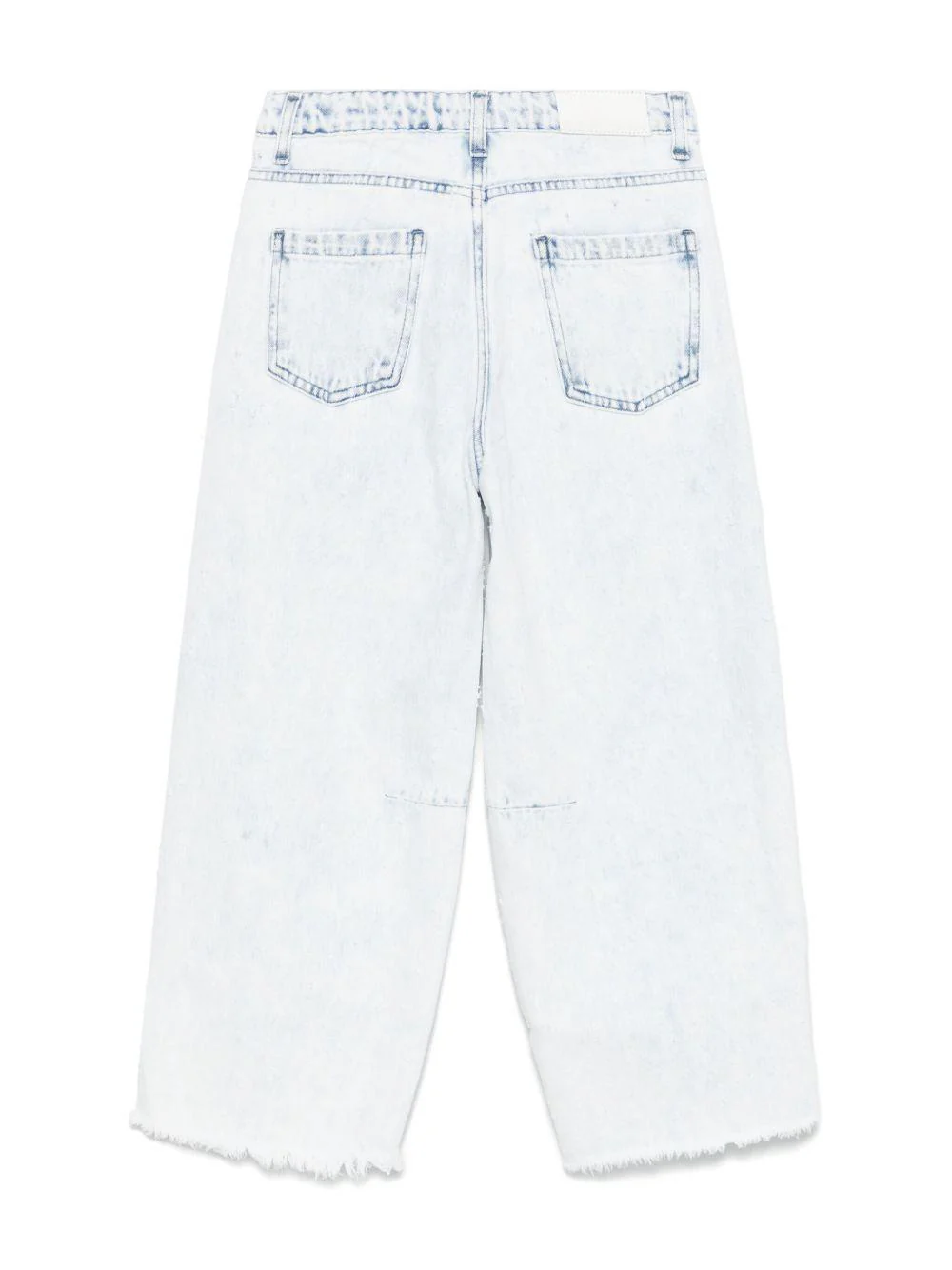 Pantaloni per bambina MSGM Kids denim con effetto vissurto - Image 3