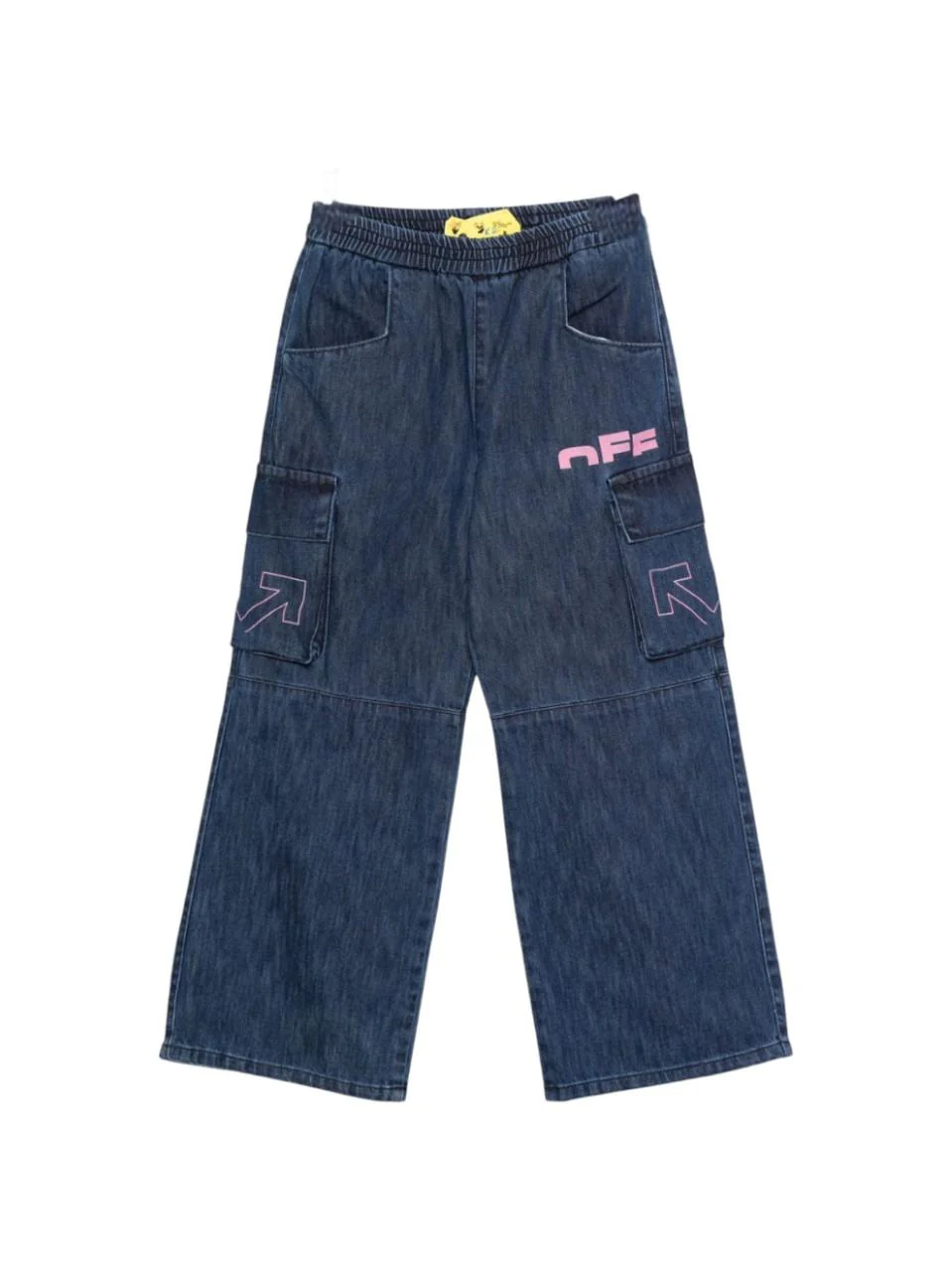 Pantaloni per bambina Off-White Kids denim con tasche cargo