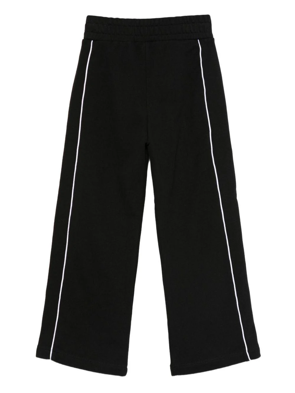 Pantaloni per bambina Off-White Kids neri con righe laterali bianche - Image 3