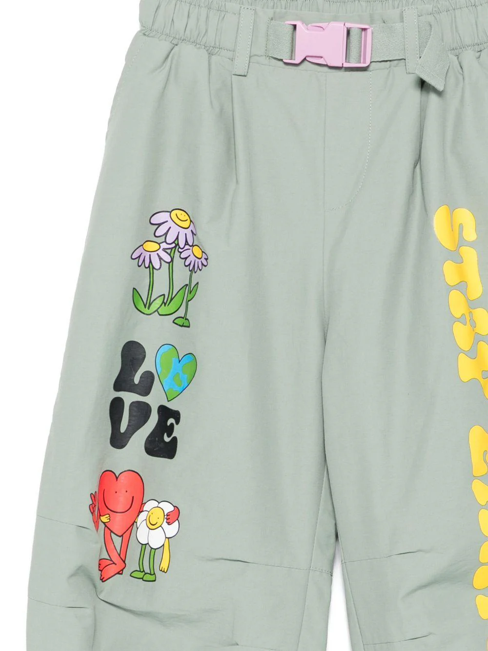 Pantaloni per bambina Stella McCartney Kids verde con stampa grafica - Image 2