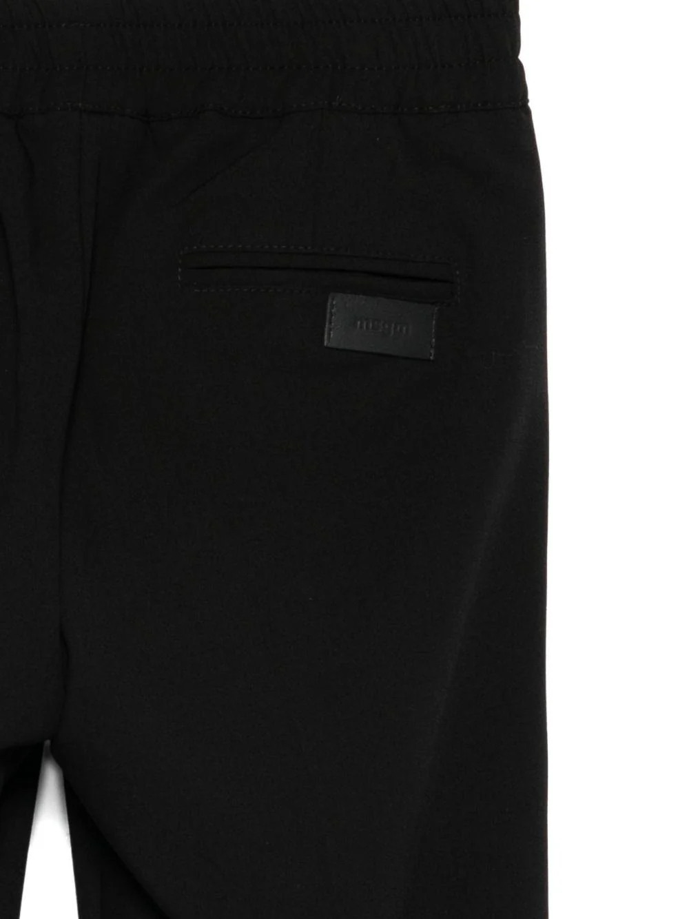 Pantaloni per bambini MSGM Kids neri con elastico in vita e orli svasati - Image 2