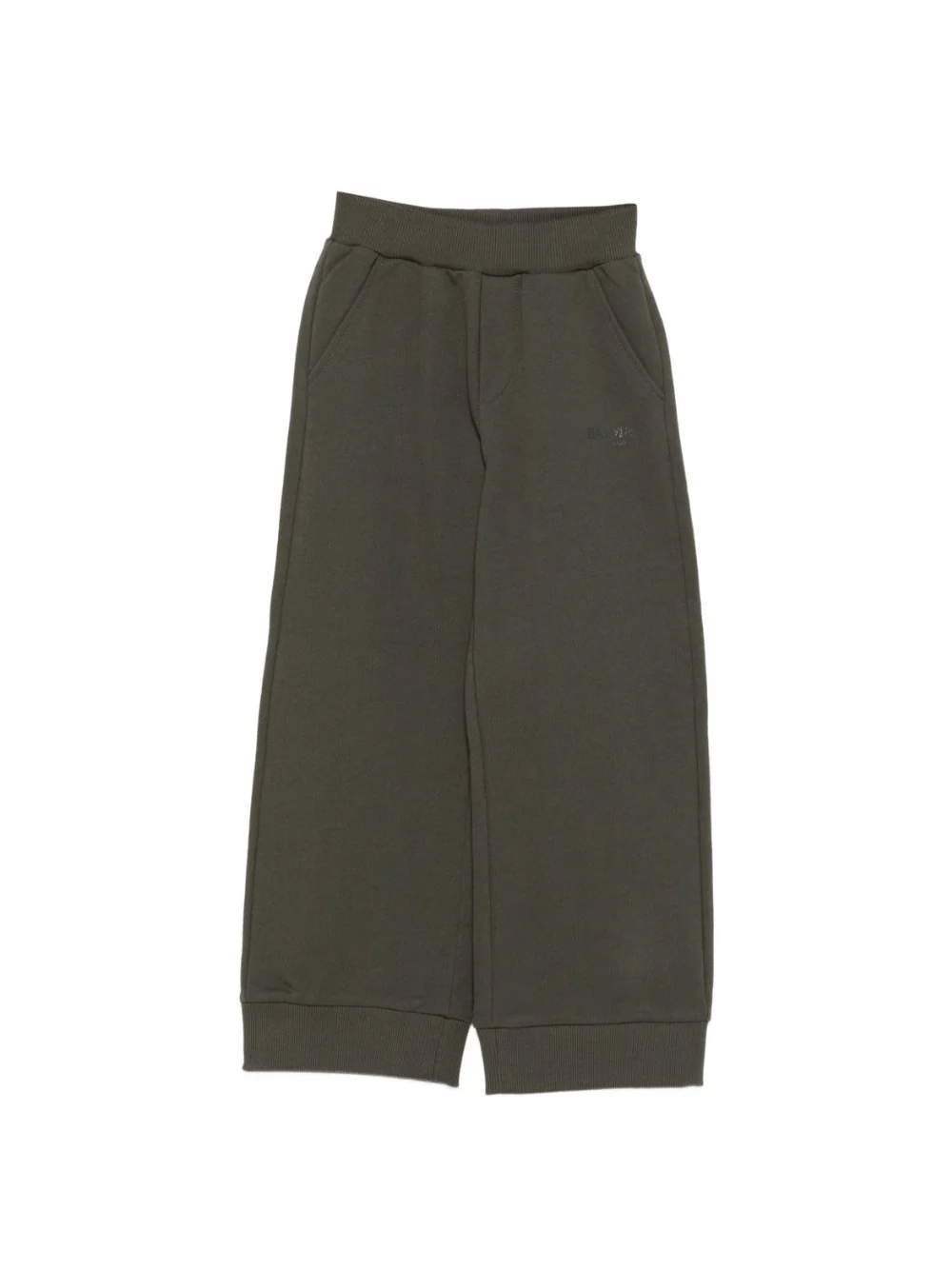 Pantaloni per bambino Balmain Kids verdi con logo