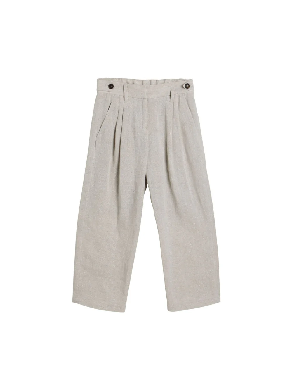 Pantaloni per bambino Brunello Cucinelli Kids beige con piega