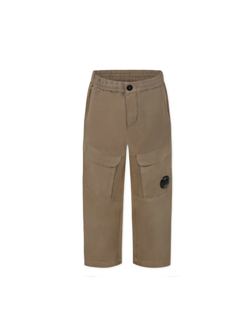 Pantaloni per bambino C.P. Company Kids marrone modello cargo con logo