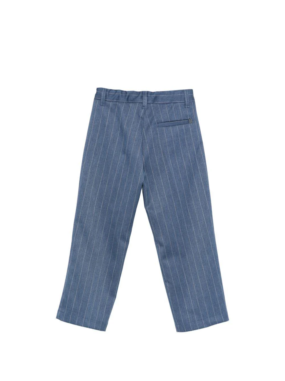 Pantaloni per bambino DONDUP Kids blu con motivo gessato - Image 2