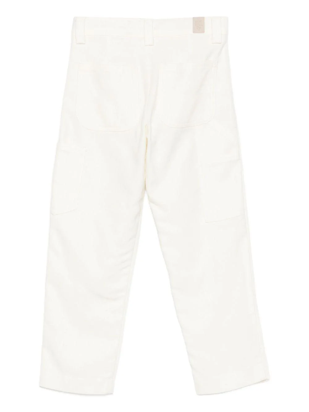 Pantaloni per bambino Eleventy Kids bianchi con tasche applicate - Image 2