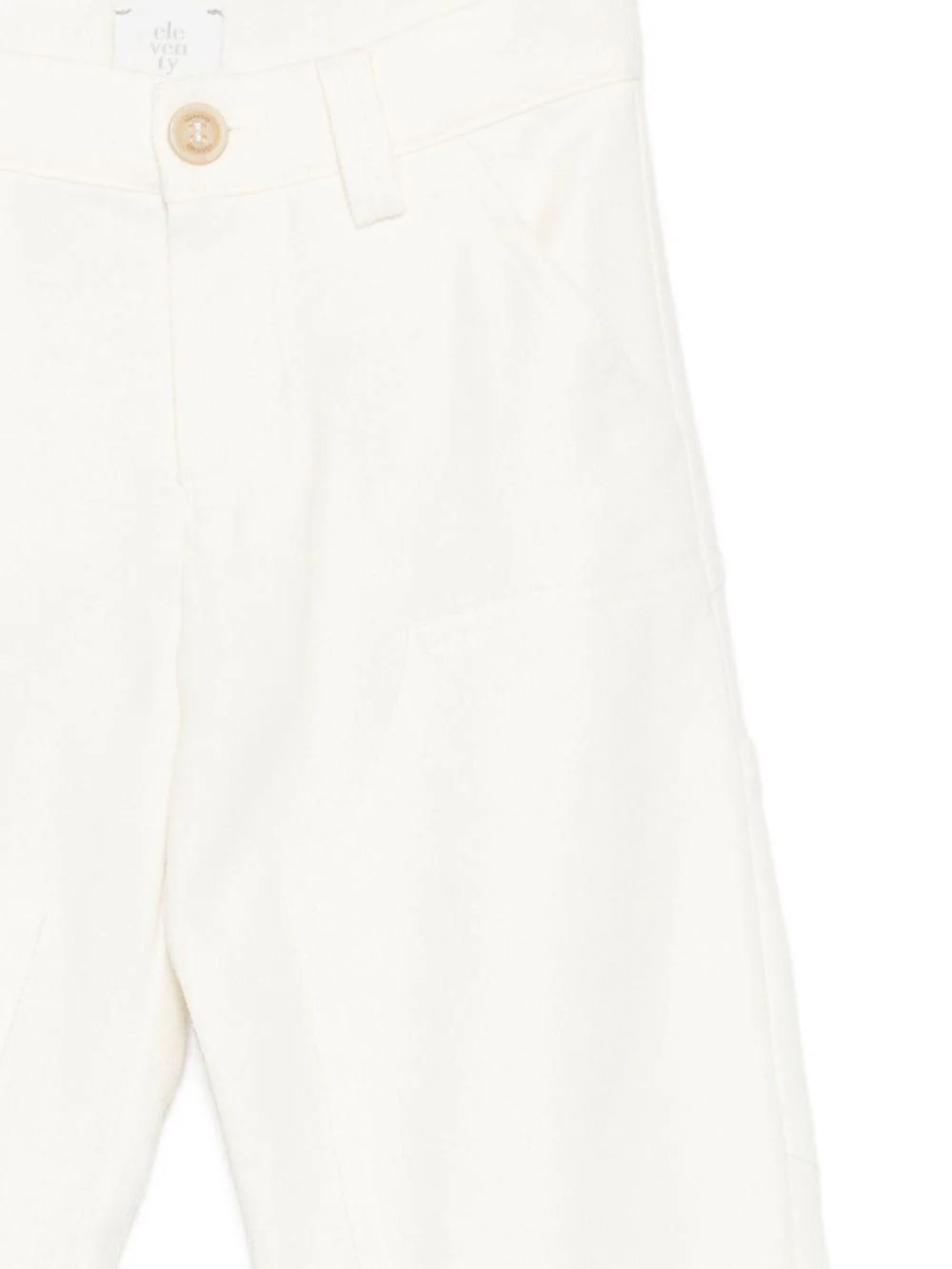 Pantaloni per bambino Eleventy Kids bianchi con tasche applicate - Image 3