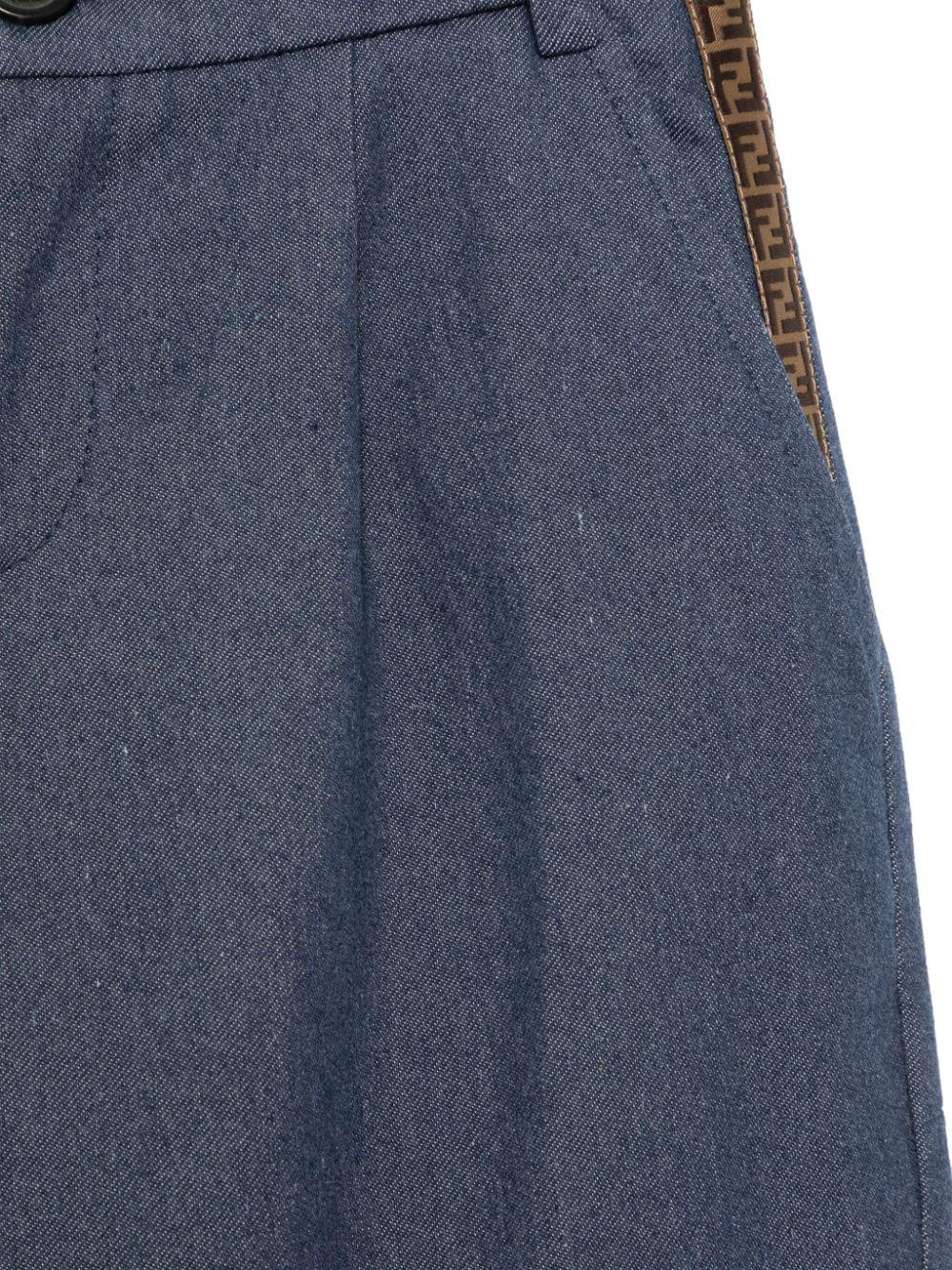 Pantaloni per bambino Fendi Kids grigio modello classico - Image 3