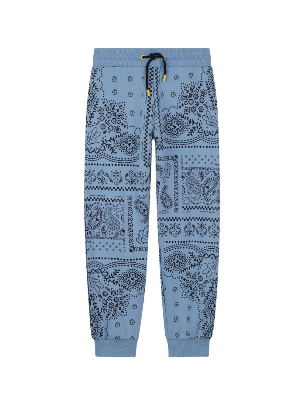 Pantaloni per bambino Marc Jacobs Kids x Disney Mickey Mouse blu con stampa paisley