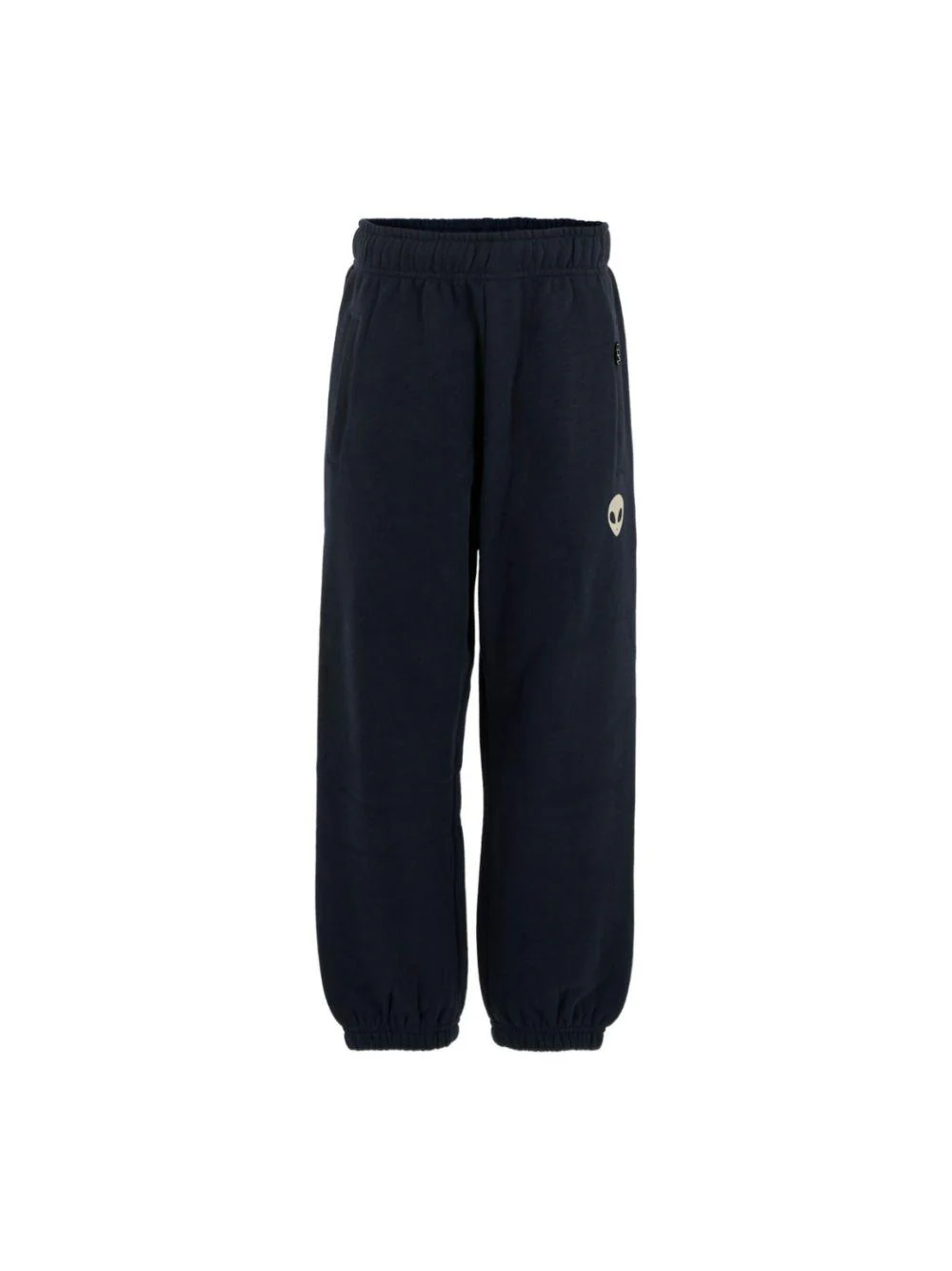 Pantaloni per bambino Molo blu con orli elasticizzati e motivo alieno