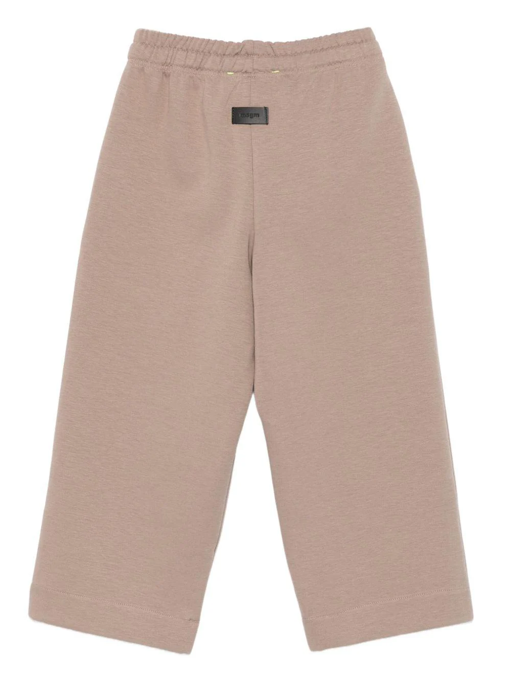 Pantaloni per bambino MSGM Kids beige con stampa logo - Image 3
