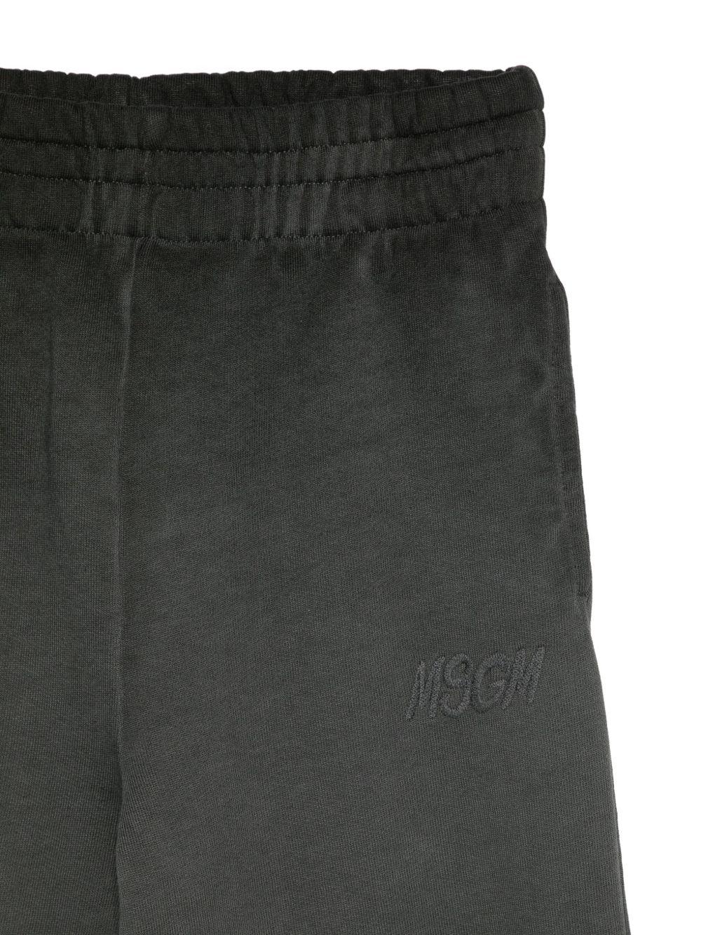 Pantaloni per bambino MSGM Kids grigio con cintura elasticizzata - Image 3