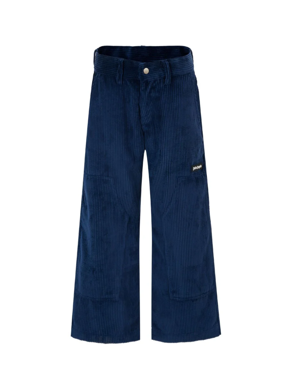Pantaloni per bambino Palm Angels Kids blu con dettaglio logo