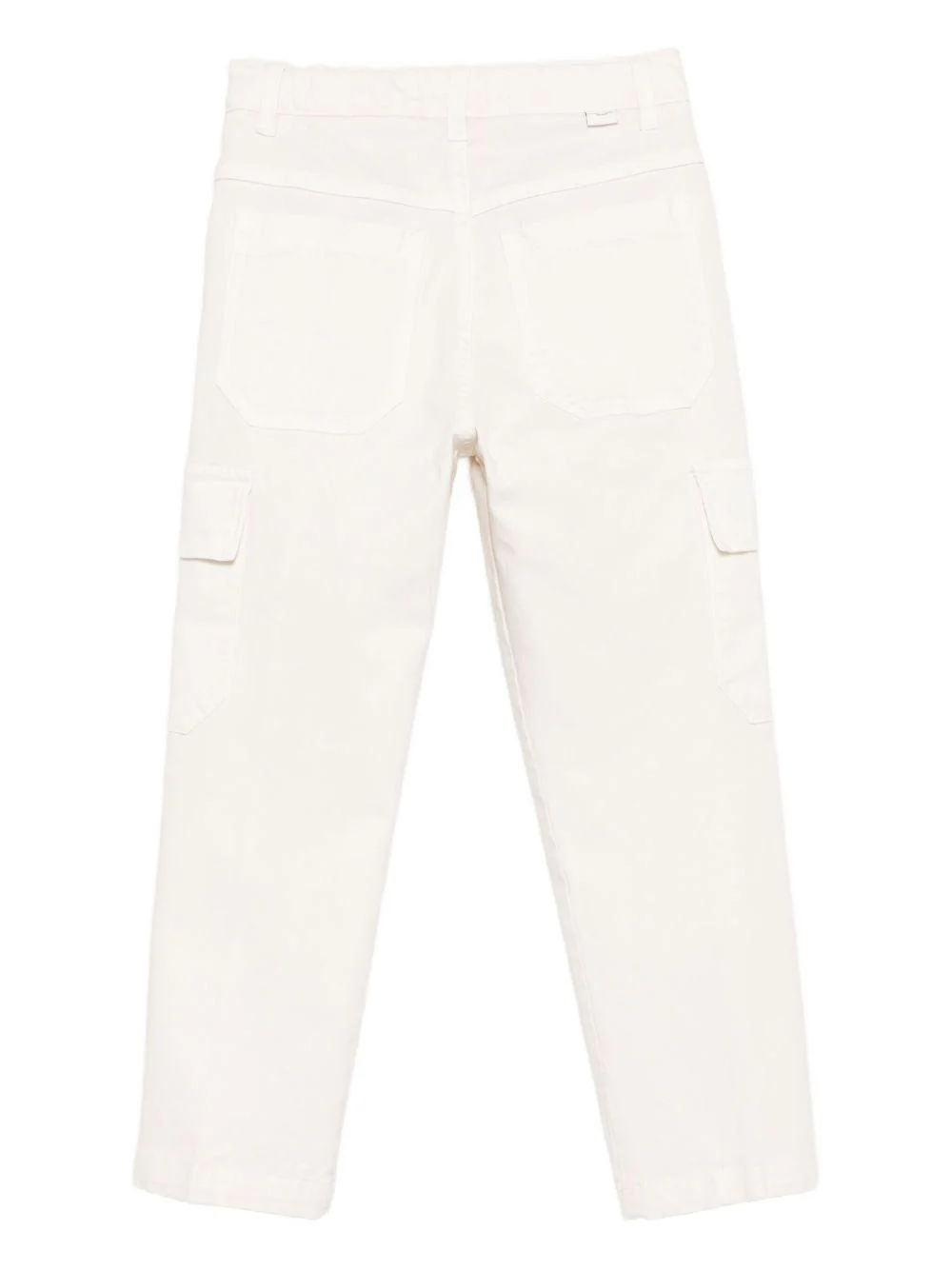 Pantaloni per bambino Paolo Pecora Kids bianco con tasca cargo - Image 2