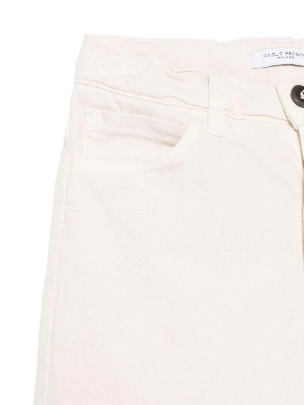 Pantaloni per bambino Paolo Pecora Kids bianco con tasca cargo - Image 3