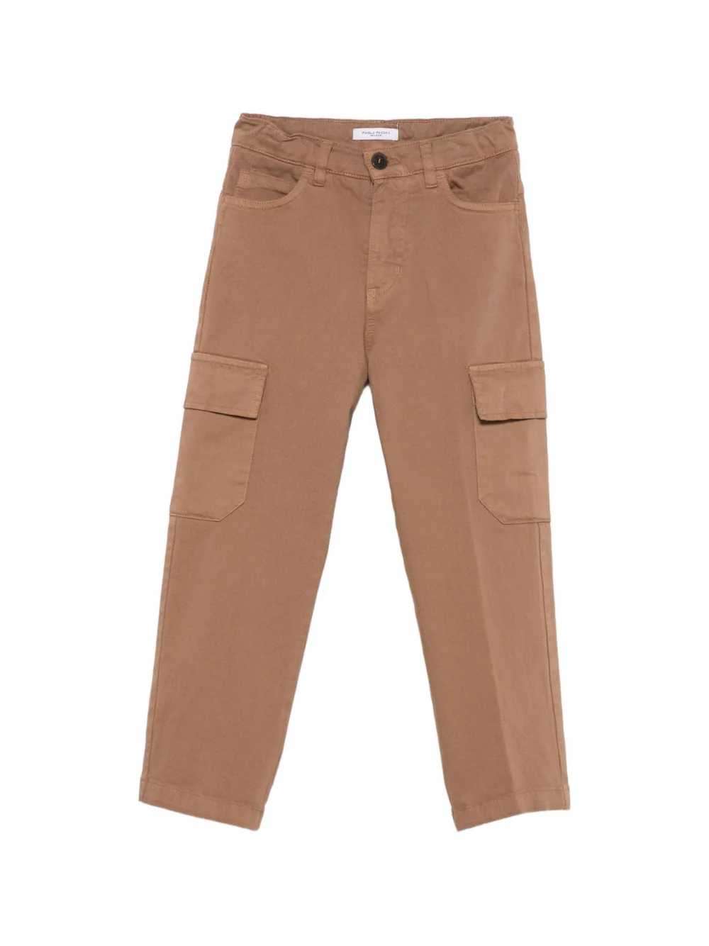 Pantaloni per bambino Paolo Pecora Kids marrone con tasca cargo