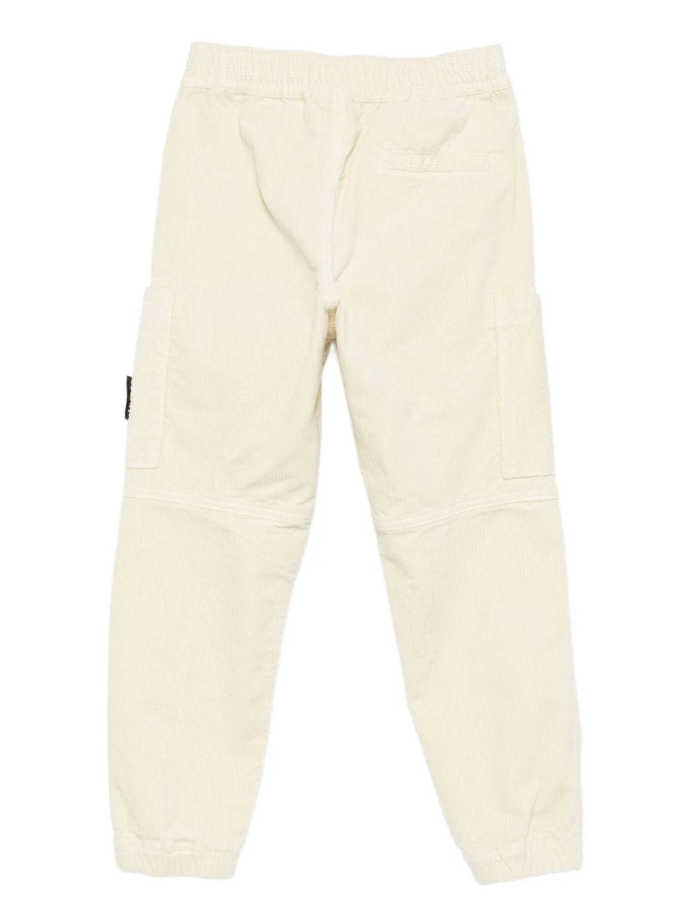 Pantaloni per bambino Stone Island Junior beige in velluto a coste con tasche applicate - Image 3