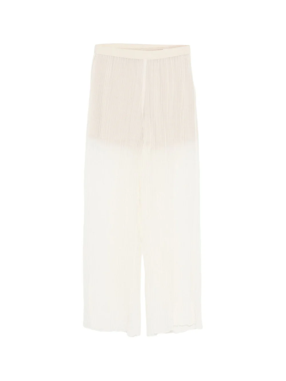Pantaloni per donna ALYSI bianchi con vita alta plissettata