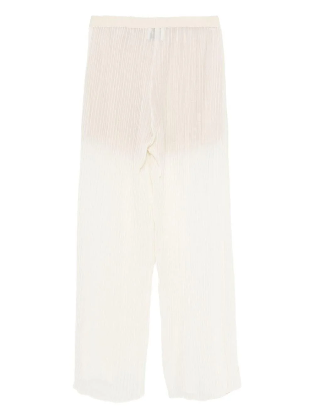 Pantaloni per donna ALYSI bianchi con vita alta plissettata - Image 3