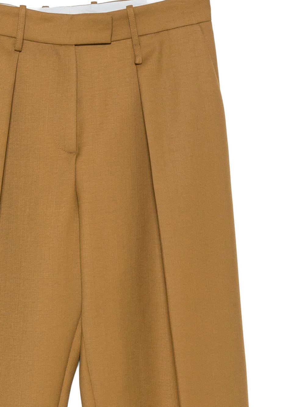 Pantaloni per donna Alysi marroni con tasca con patta - Image 3