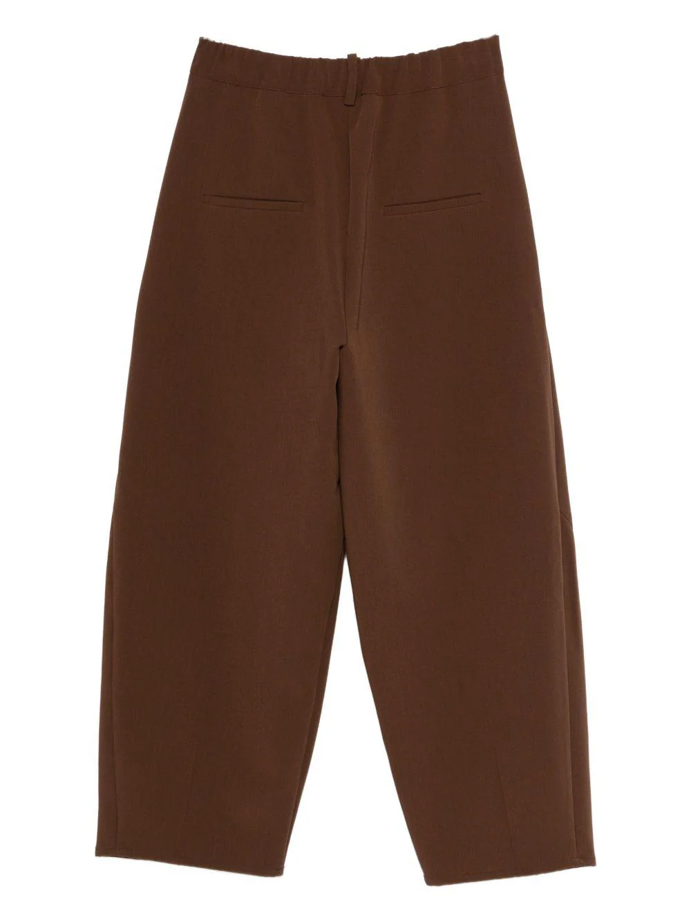 Pantaloni per donna Alysi marroni con tasche posteriori a filetto - Image 3