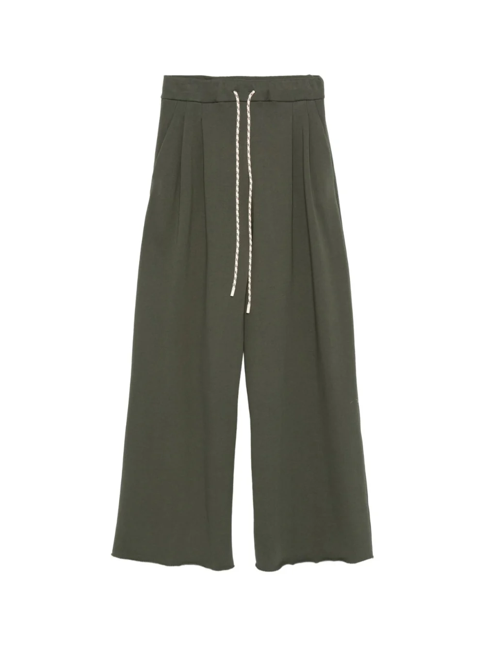 Pantaloni per donna Alysi verdi con dettagli plissettati