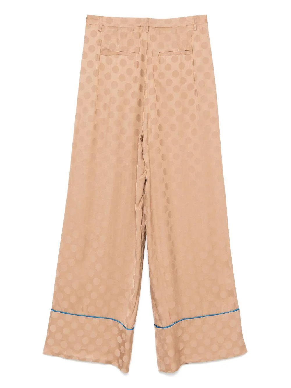 Pantaloni per donna Merci beige a pois con due tasche diagonali laterali - Image 2