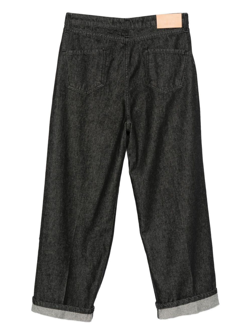 Pantaloni per donna Merci neri con dettagli plissettati - Image 3