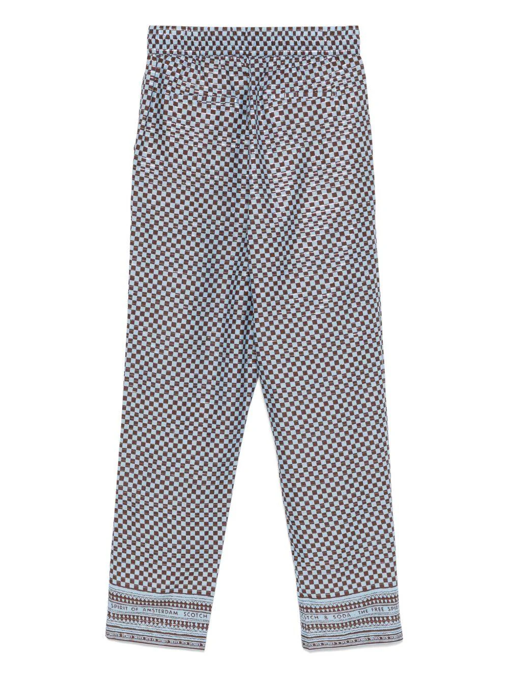 Pantaloni per donna Scotch & Soda blu con motivo a quadri - Image 2