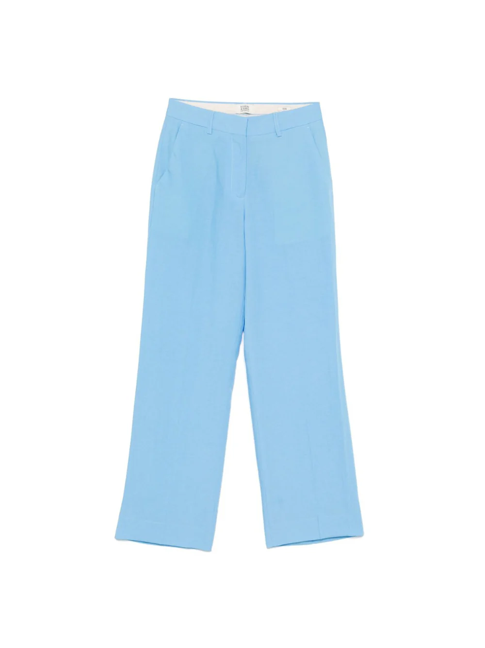 Pantaloni per donna Scotch & Soda Edie azzurro con taglio dritto