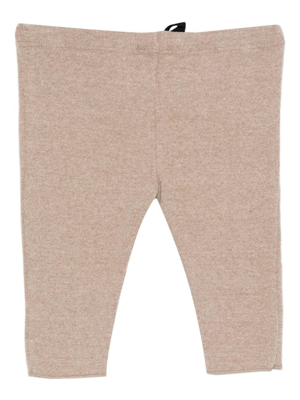 Pantaloni per neonata Album Di Famiglia Kids beige con coulisse - Image 3