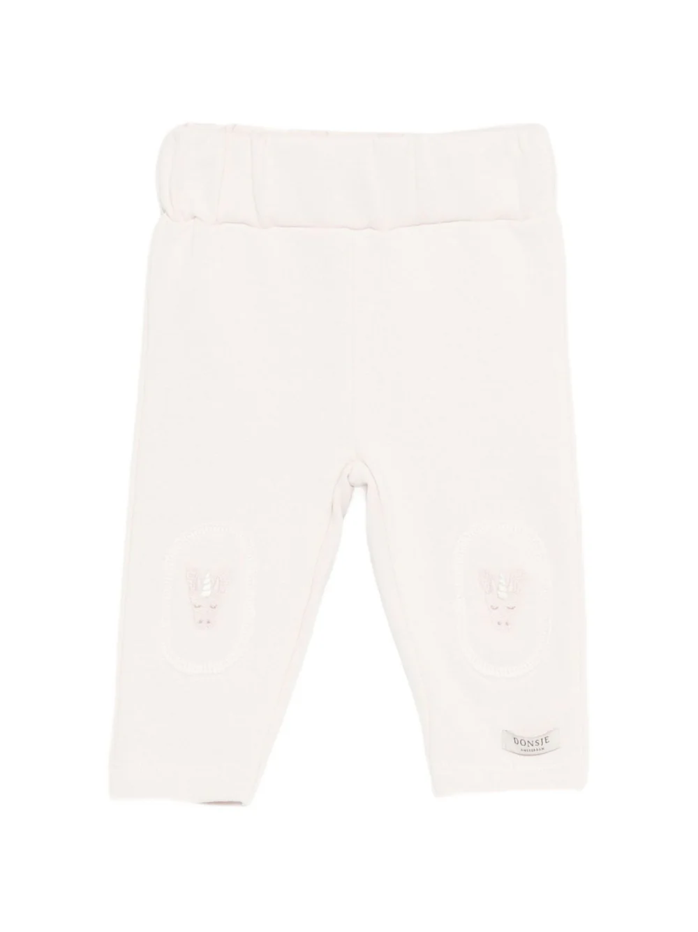 Pantaloni per neonata Donsje bianchi con motivo unicorno