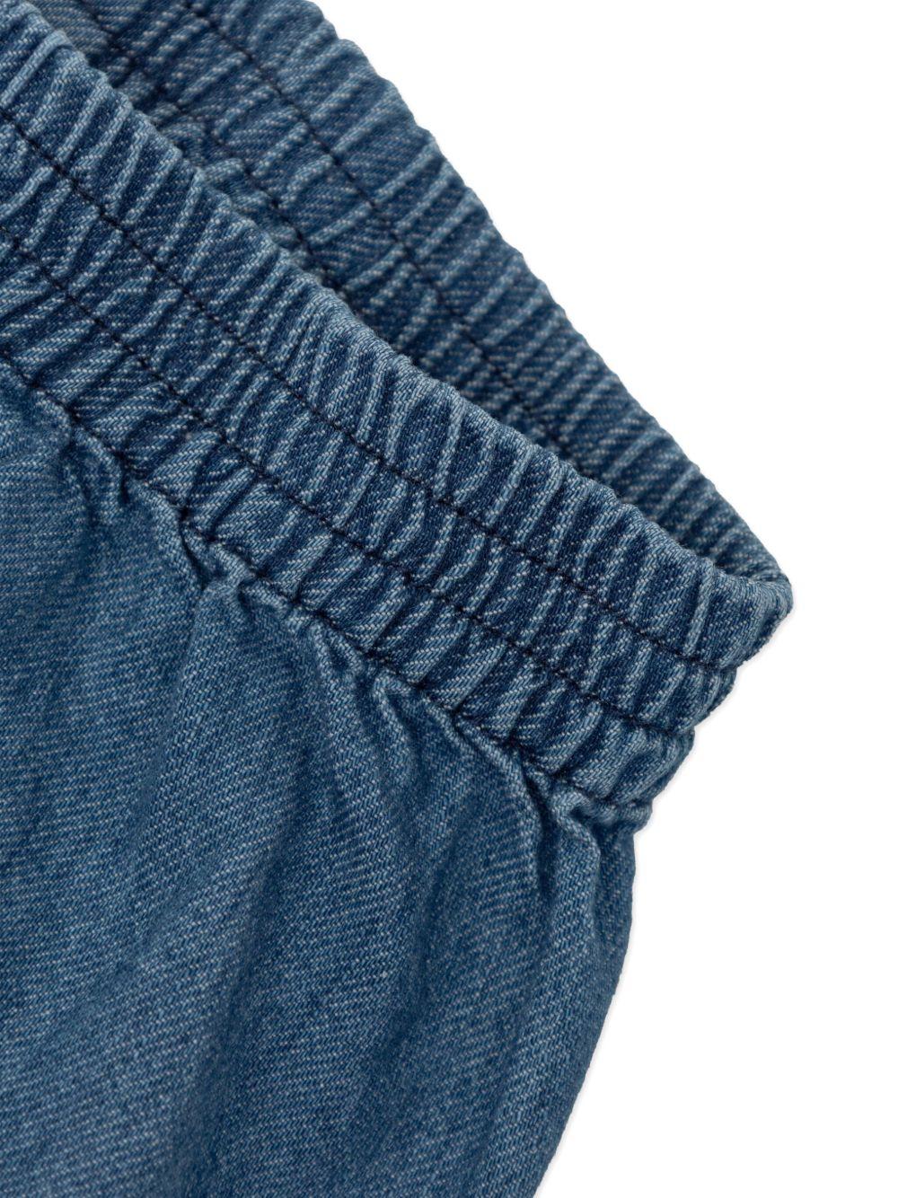 Pantaloni per neonata Fendi Kids in denim con elastico in vita - Image 4