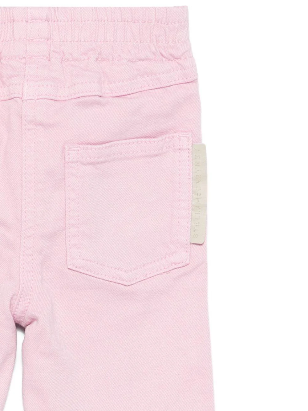 Pantaloni per neonata Stella McCartney Kids rosa con orlo smerlato - Image 2