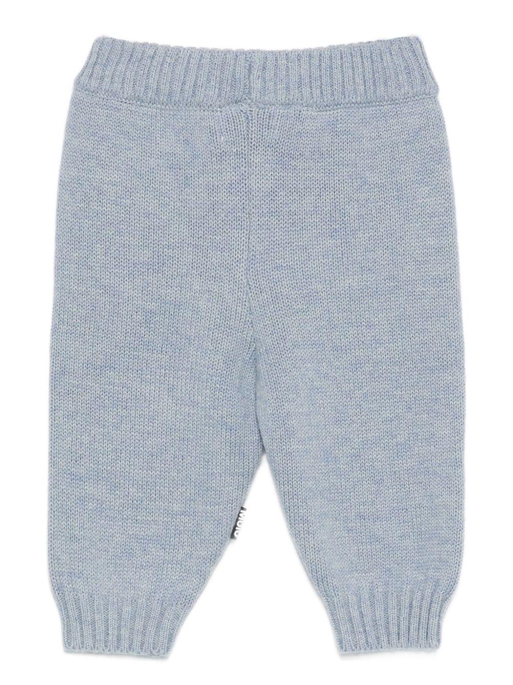 Pantaloni per neonati Molo azzurri con motivo cane e coniglio - Image 3