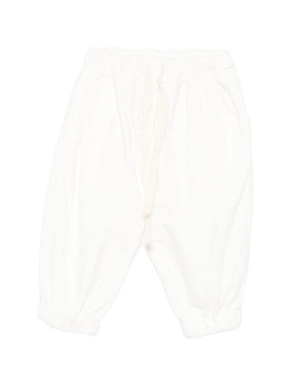 Pantaloni per neonato Album di Famiglia Kids bianchi con polsini elasticizzati