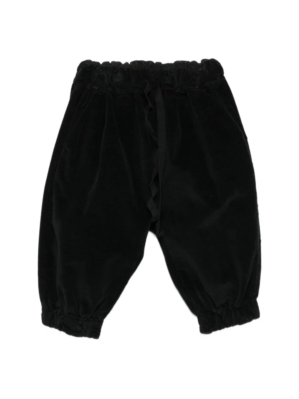 Pantaloni per neonato Album di Famiglia Kids neri con polsini elasticizzati